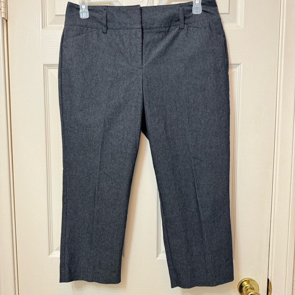 DANA BUCHMAN Signature Gray Crop Trouser Pant Women’s Size 12 Casual Office Wear